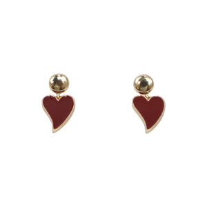 Double Heart Drop Earrings