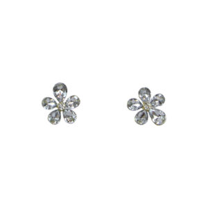 Crystal Flower Stud Earrings