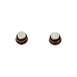 Pearl Circle Stud Earrings