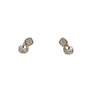 Round Crystal Drop Earrings
