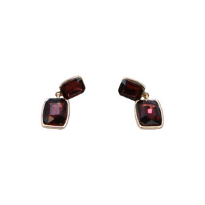 Burgundy Crystal Stud Earrings