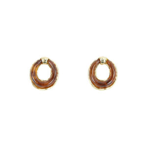 Resin Open Circle Statement Earrings