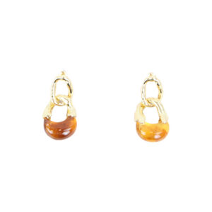Abstract Resin Link Statement Earrings