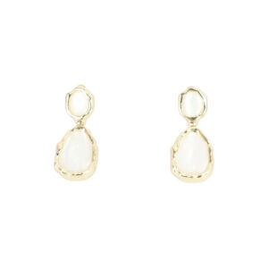 Natural Stone Effect Statement Drop Earrings