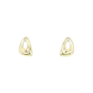 Abstract Open Triangle Gold Statement Stud Earrings
