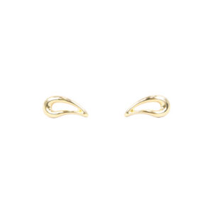 Abstract Sculptural Gold Statement Stud Earrings
