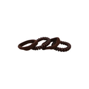 Brown Spiral Hair Ties Set