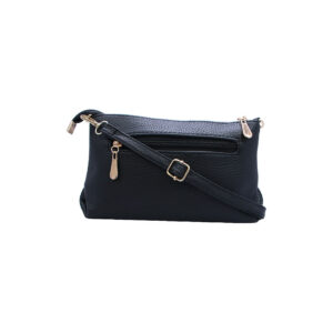 Compact Textured Crossbody bag with External Zip Pocket